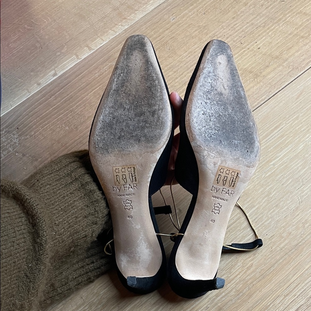 BY FAR Black Mules with Gold Accents - Picture 4 of 4